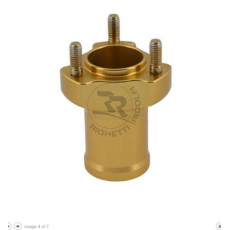 L.75MM ALUMINIUM FRONT HUB, GOLD ANODIZED COMPLETE WITH BEARINGS